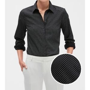 Polka-dot Banana Republic Button Up